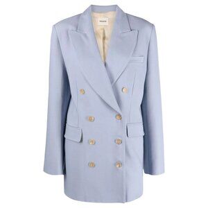 KHAITE Balton Double Breasted Blazer, Blue, sz 4
